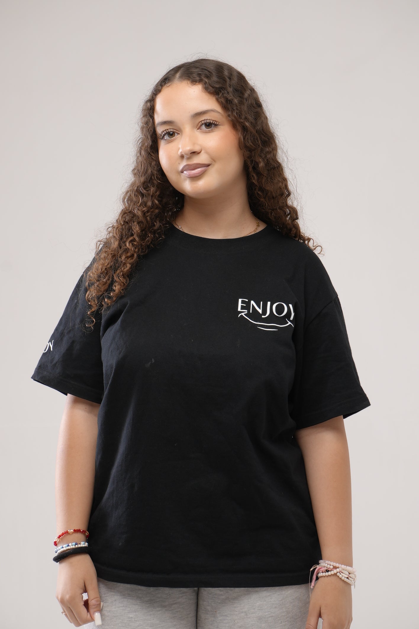 T shirt enjoy noir