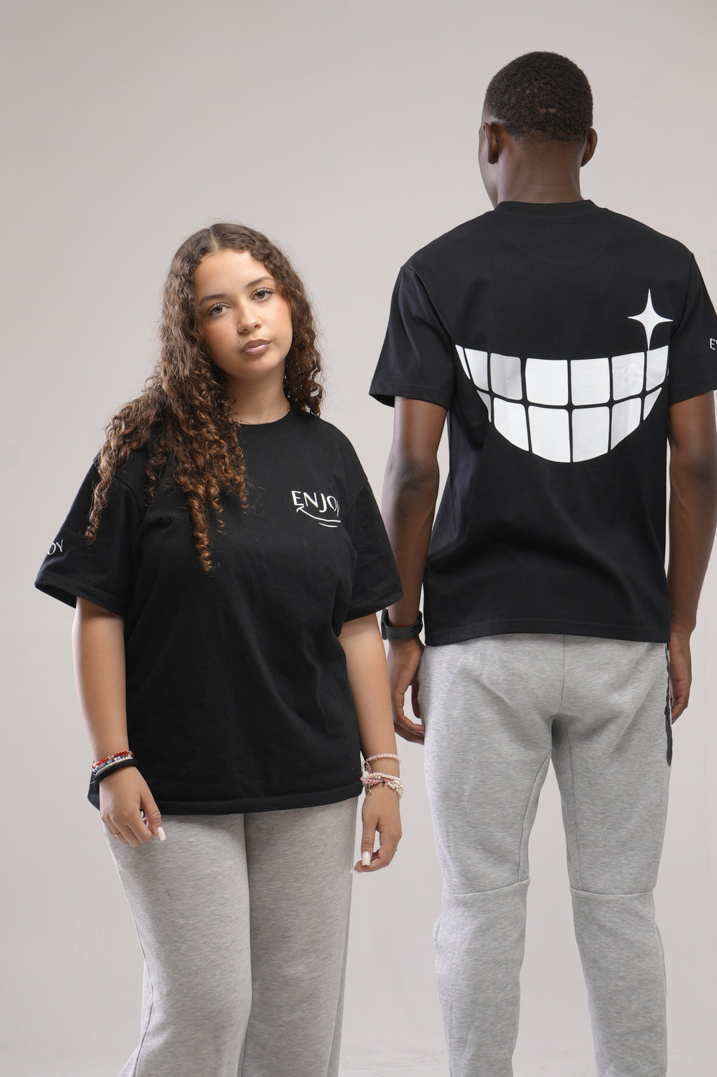T shirt enjoy noir