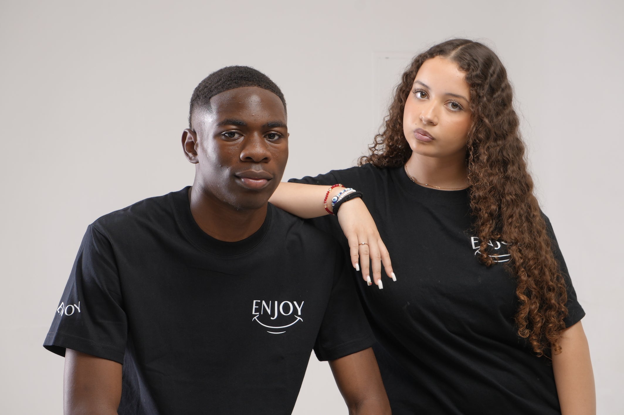 T shirt enjoy noir