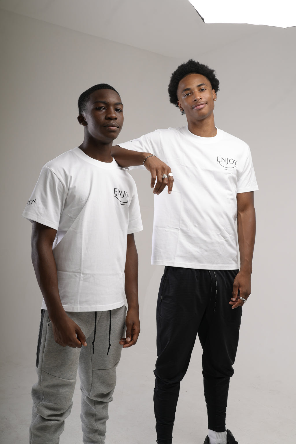 t shirt enjoy blanc