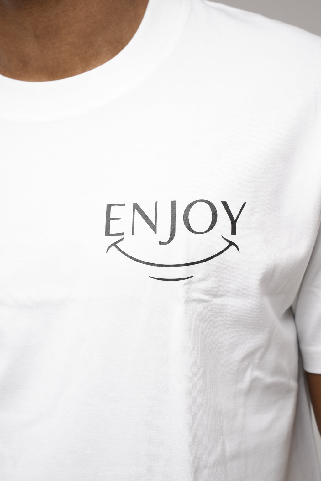 t shirt enjoy blanc